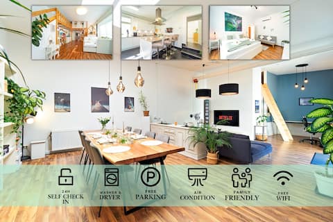 Loft Family Paradise with Playroom & Garden