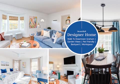 Radiant Home in Graham – Garden Views | BBQ Grill