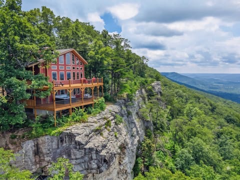 Stone Ledge Refuge with Hot Tub and Gorgeous Views