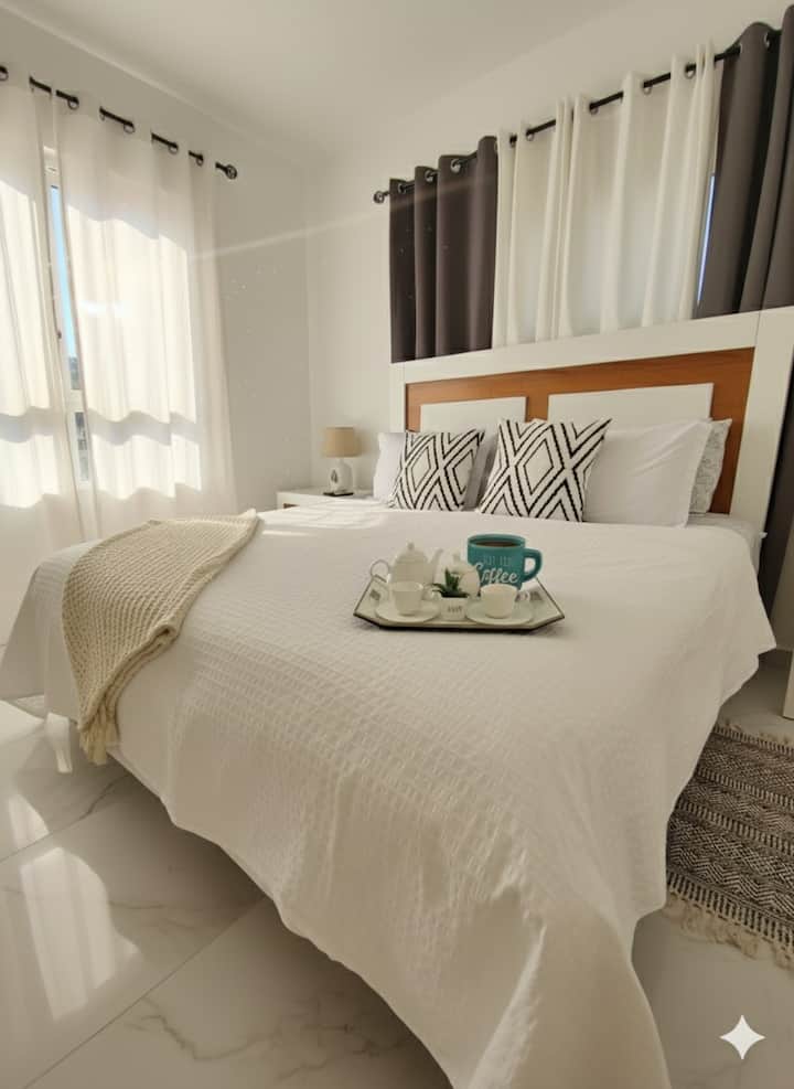 Comfortabel kingsize bed