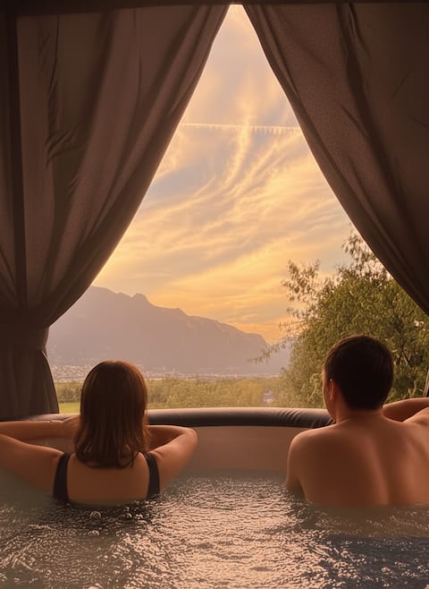 Private Tiny Home Jacuzzi.