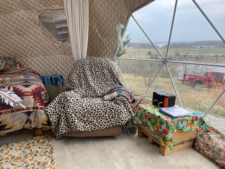 Fantastic Geodesic Dome 1 By Lake Red Rock - Iowa