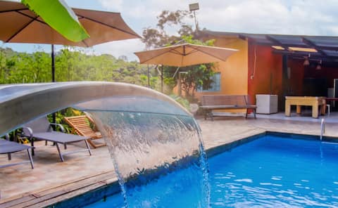 Chacara Sitio Heated Pool Asphalt Access