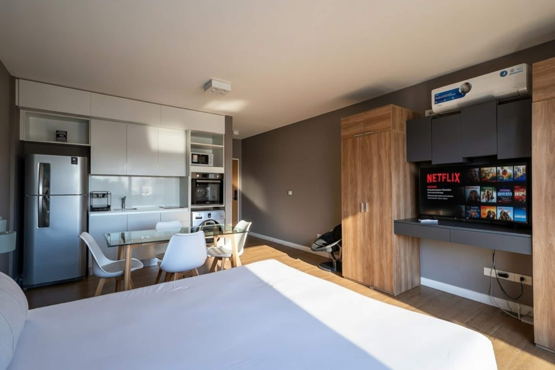 Loft mobiliado com varanda em Colegiales