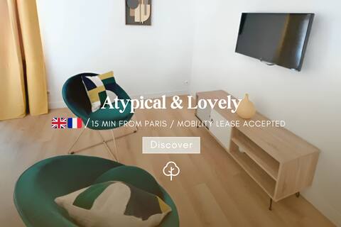 Atypical & lovely apartment 15min away from Paris