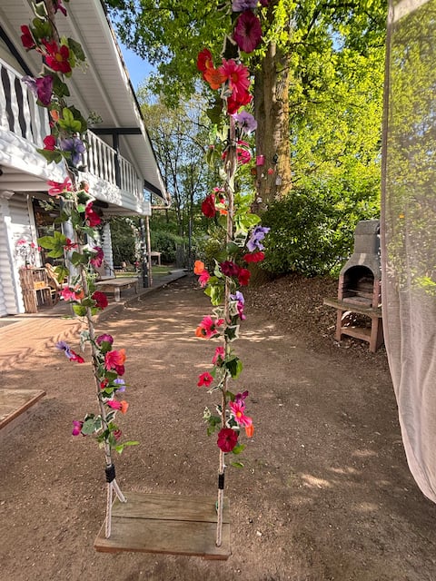 Superior lodge met jacuzzi-hottub