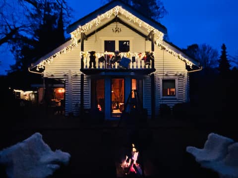 Superior lodge met jacuzzi-hottub
