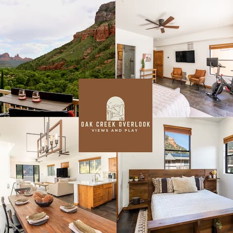 Popular Airbnb listing: Oak Creek Overlook: Views, Game Room, Gym in Oak Creek Canyon