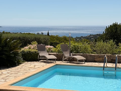 Sea View Villa, Heated Pool, 6 Bedrooms, Cavalaire