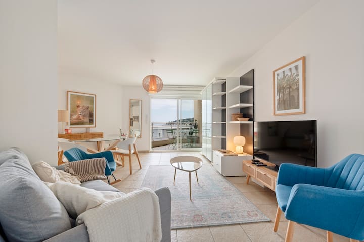 Bel Apt Calme Vue Mer 20m De La Plage A/c-garage - Roquebrune-Cap-Martin