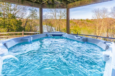 Lake views! Hot tub! Family & pet friendly!