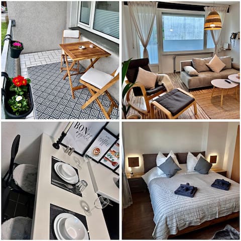 Modern peaceful apartment Bochum connected