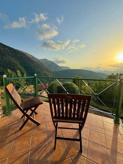 Kalavrita Villa Nano on the mountain with fireplace and view