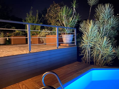 Charming wooden house.