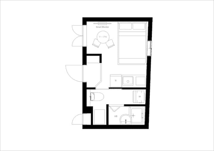 西新宿五丁目駅から徒歩9分/都心からのアクセス良/家具家電完備/io渋本 A02 - Shinjuku