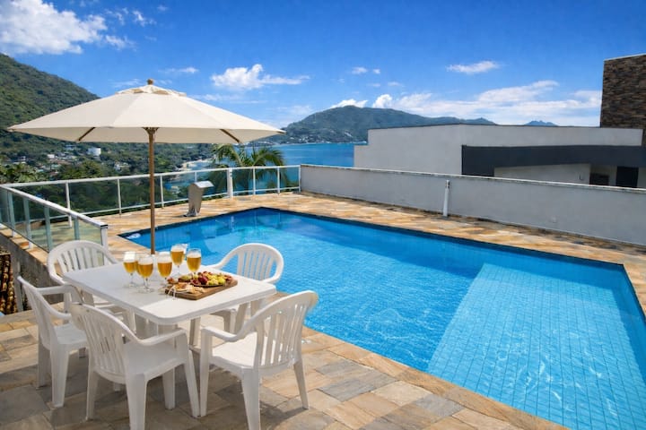 Ubatuba! Casa Vista Mar Em Condomínio Fechado. - Ubatuba