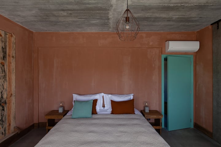 This bedroom can have 2 single beds or one double bed.