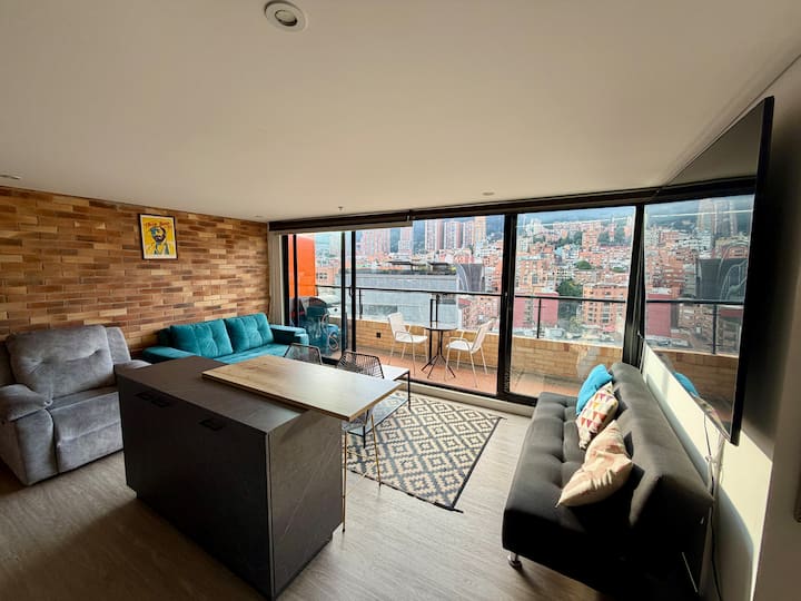 Loft & Gran Terraza Con Vista - Tv 85’- Chapinero - Bogotà