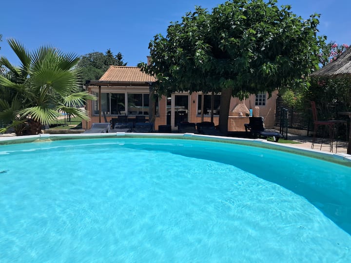 Villa Plain-pied, Piscine Privée, 3 Clim, Fibre - Hérault