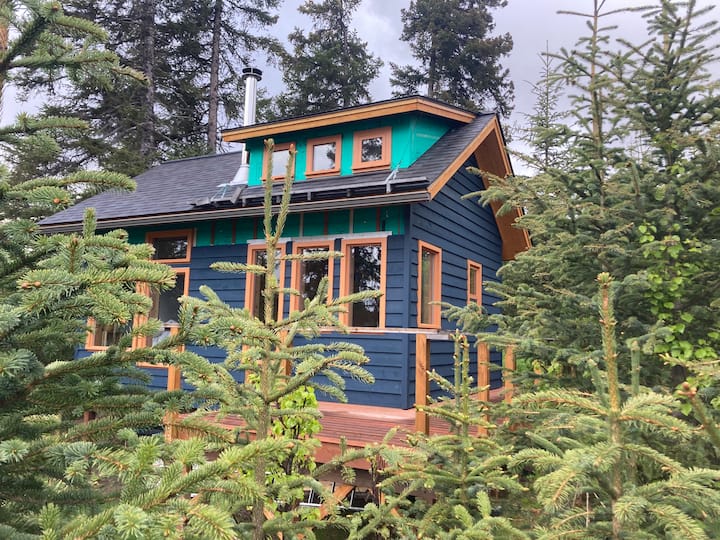 Esta pequeña y divertida cabina seca separada se conoce como Dormitorio 2. Está a 50' de la cabaña principal por un sendero. También tiene vistas al estanque.