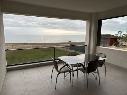 Seafront garden villa with sea views
