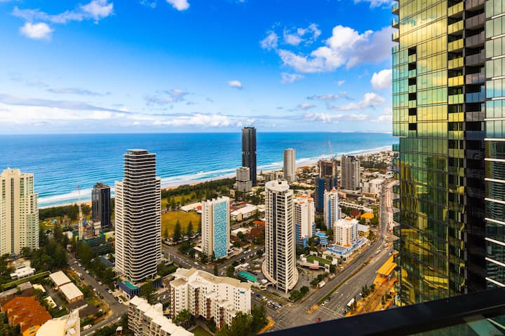 *Luxury S Casino Apt- Sky Ocean 2bdr 2bath Netflix - ブロードビーチ