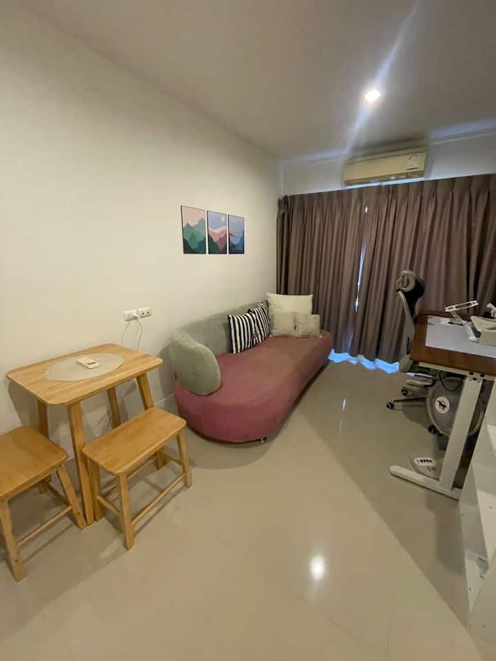 Workspace evidence from One-Bedroom Apartment with Dedicated Workspace