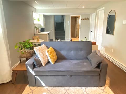 Top performing Airbnb: Cozy Apartment in Hull, 10min DT Ottawa w/ Parking in Gatineau