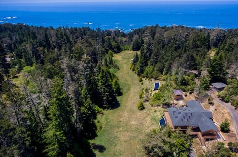 Lux Mendocino Retreat:Oceanview,Hot tub,Redwoods