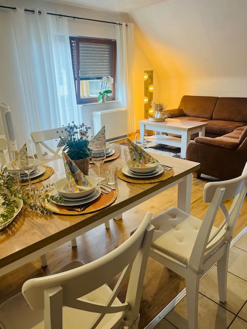 Family-friendly duplex with balcony & terrace