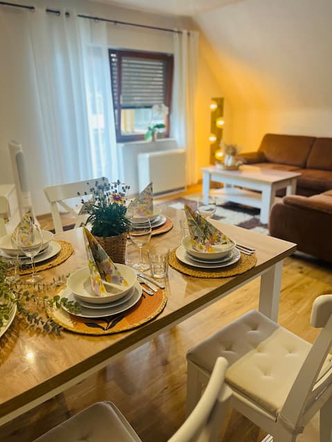 Family-friendly duplex balcony & terrace