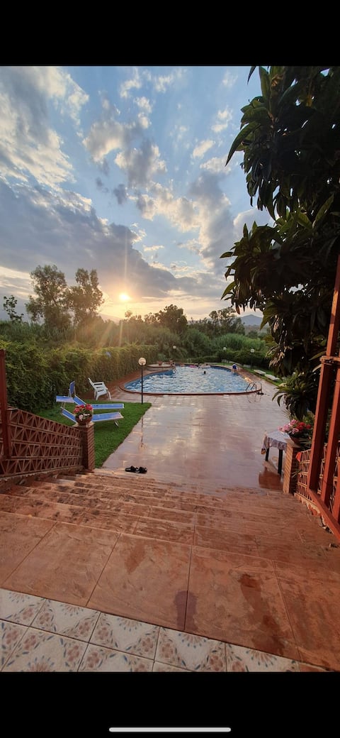 By the sea and crossed by a river!