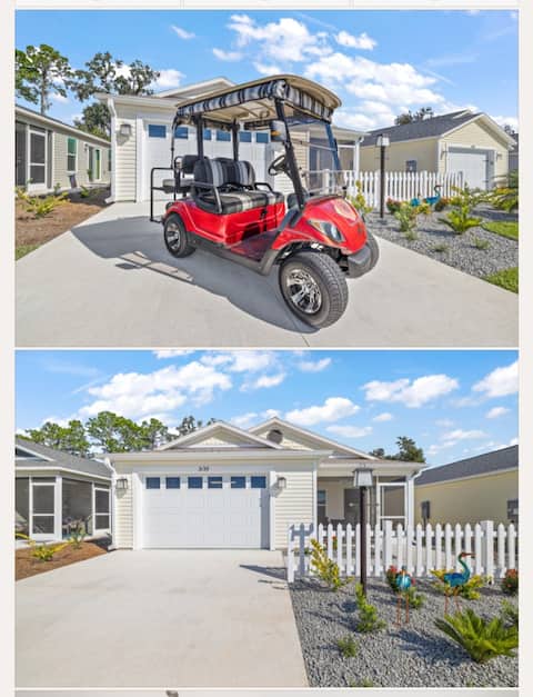 King Bed, Small Dogs OK, and 4-Seater Golf Cart!