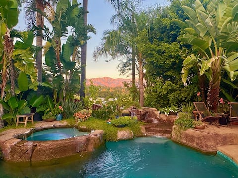 Hillside Pasadena Oasis w/ Pool, Spa + Lush Garden