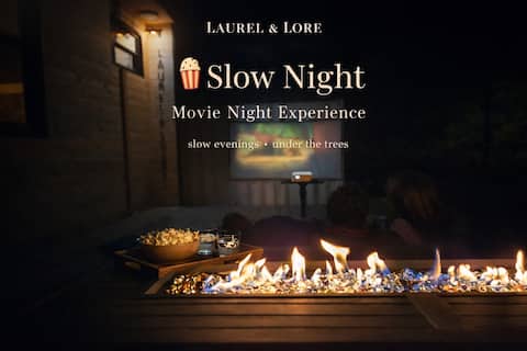 Movie night on the deck