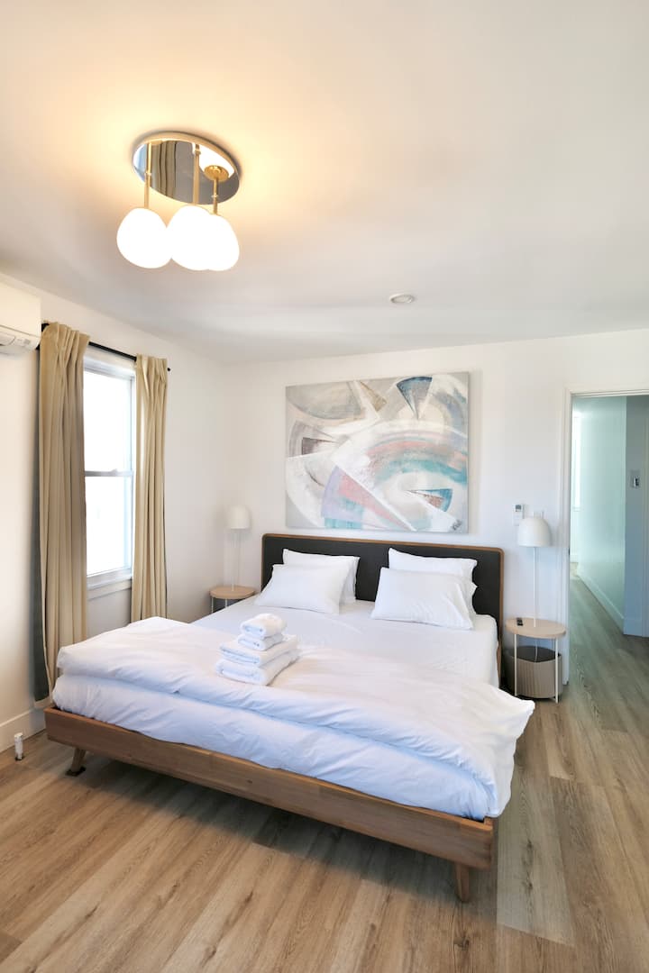 Comfortable king bed.