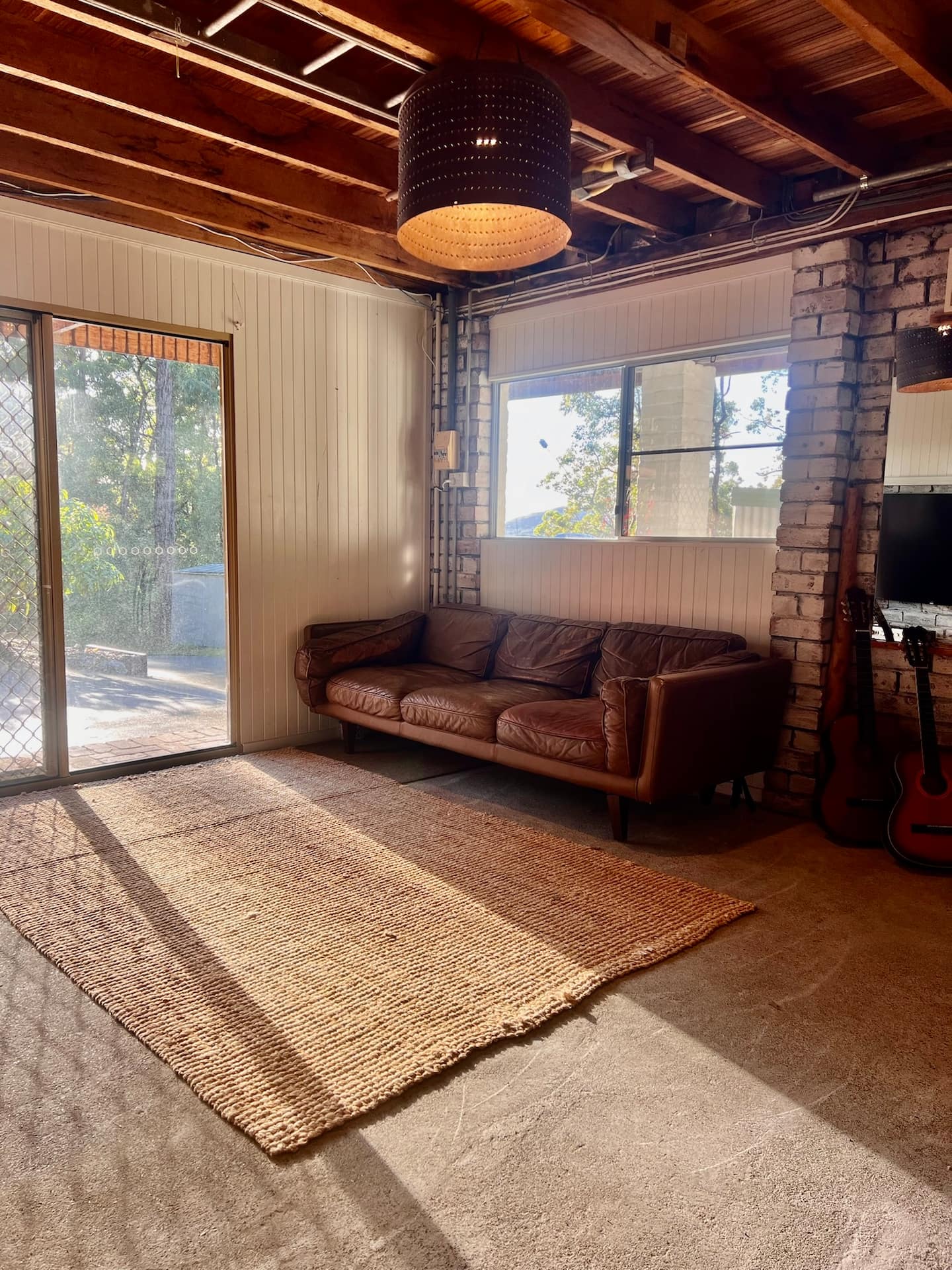 Downstairs lounge with sofa bed
