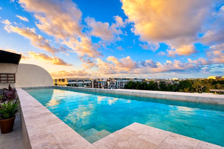 Modern 1br Apartment & Pool In Aldea Zama Premium - Tulum
