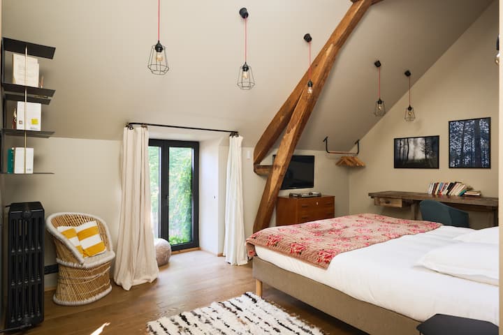 Chambre dans le gîte - appartement Tilia