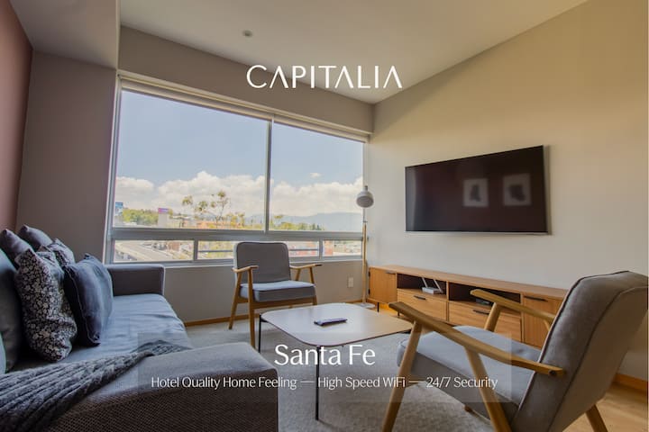 Capitalia | Santa Fe Living: Gym + Pet Friendly - Mexico City