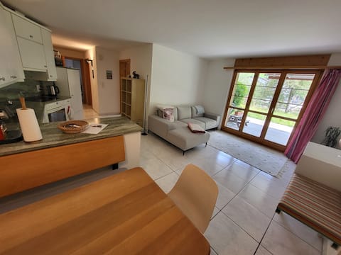 Spacious apartment with a garden