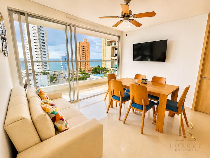 3 Hab Vista Al Mar | Ubicación Top + Piscina 702 - Cartagena de Indias