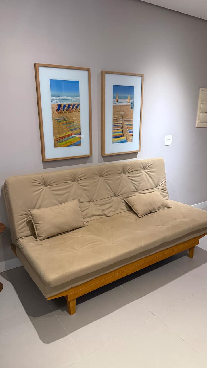 Flat Vista Mar Em Santos Praia - サントス