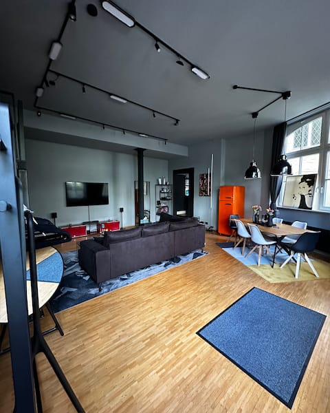 Industrial loft with private sauna