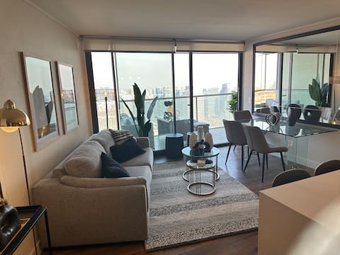 Top performing Airbnb: Parque Arauco within walking distance · View · Pool · Parking in Las Condes