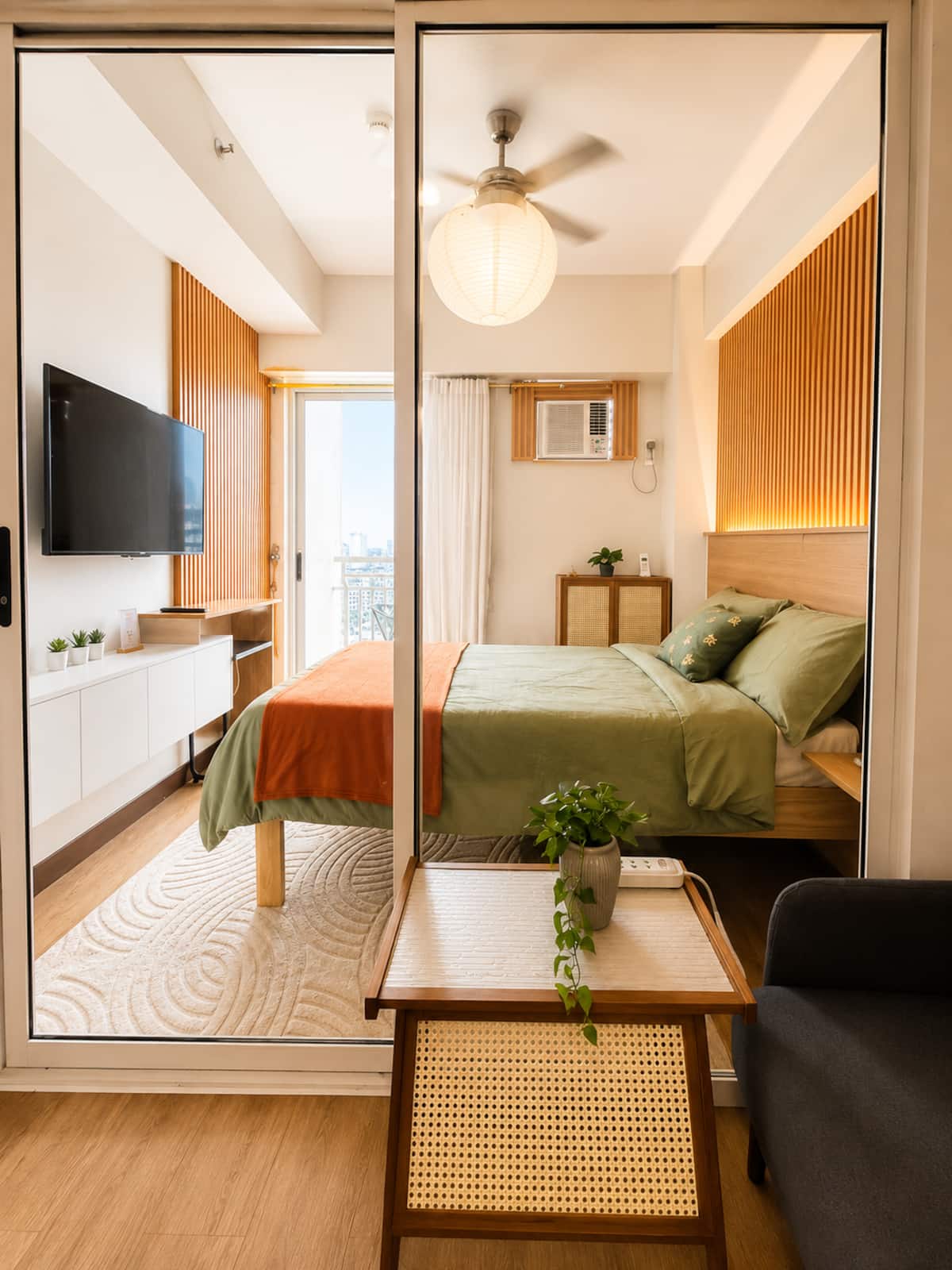 Sky Haven bedroom and living area