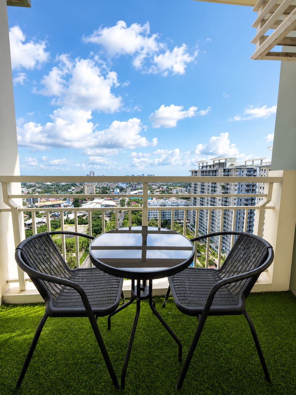 Sky Haven workspace and kitchen area