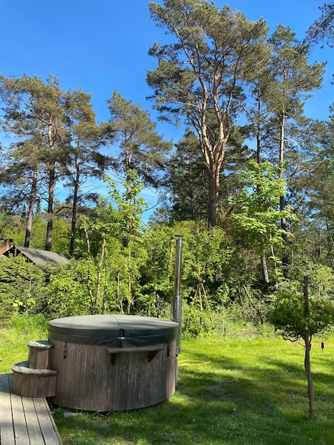 Newly built cottage in the middle of nature - wilderness bath