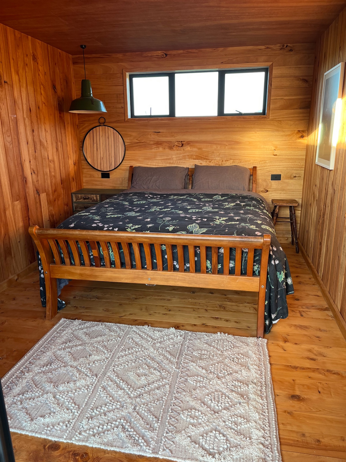 King bed at New Chums in Whangapoua