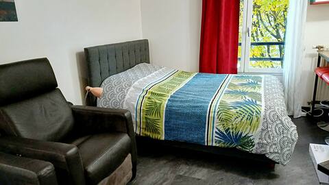Studio equipped for a soothing stay